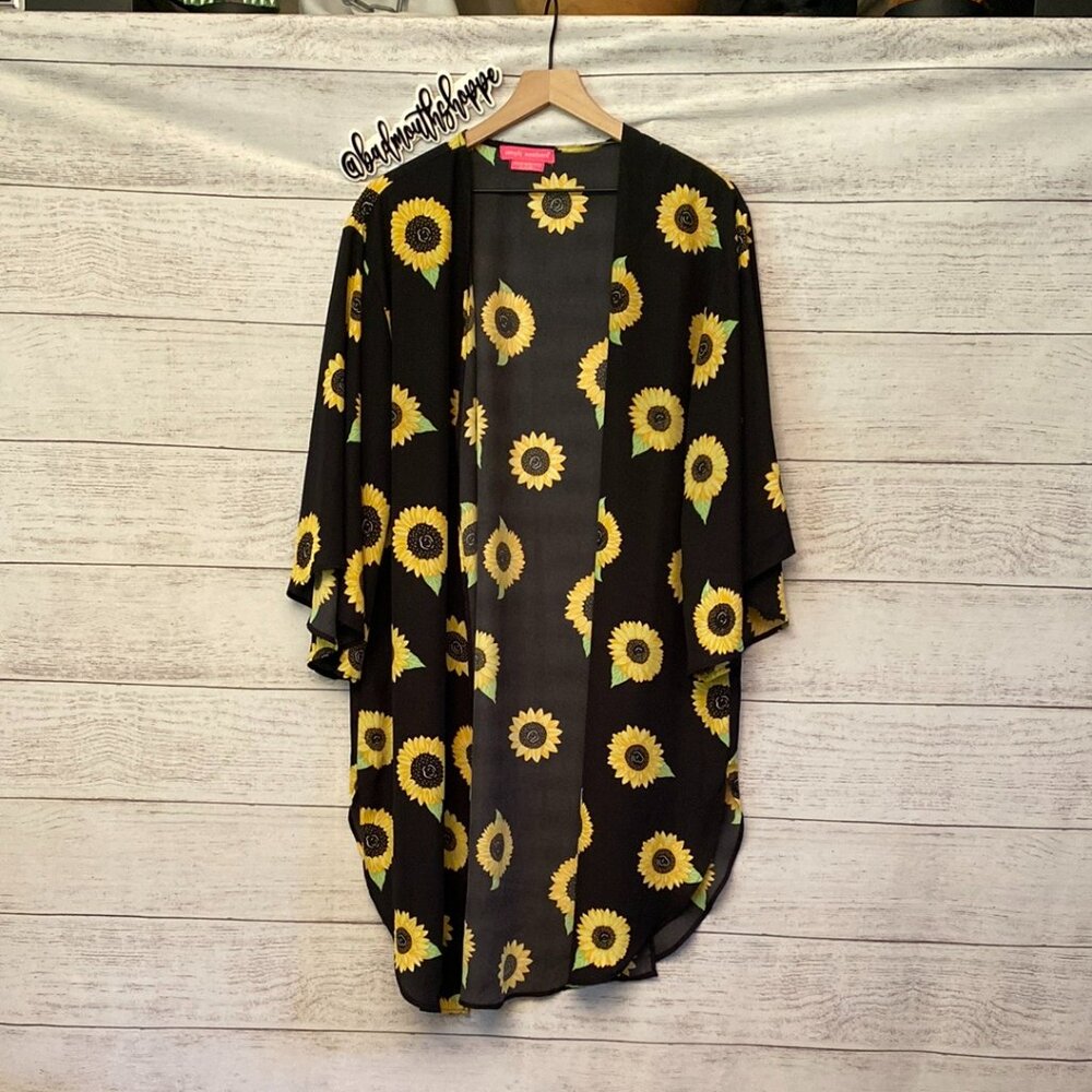 *Simply Southern Prep Obsessed Sunflower Plus Size Kimono Top L XL XXL